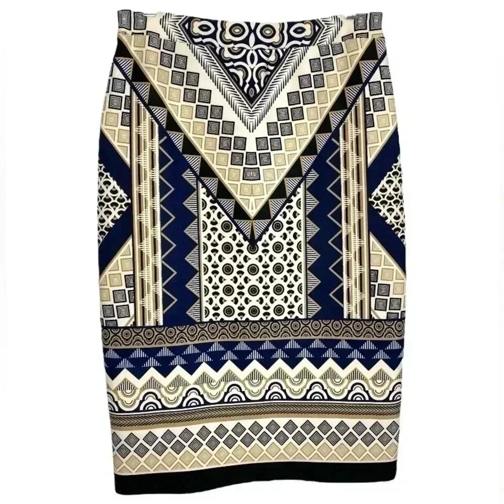 Melissa Paige Geo Aztec Stretch Skirt